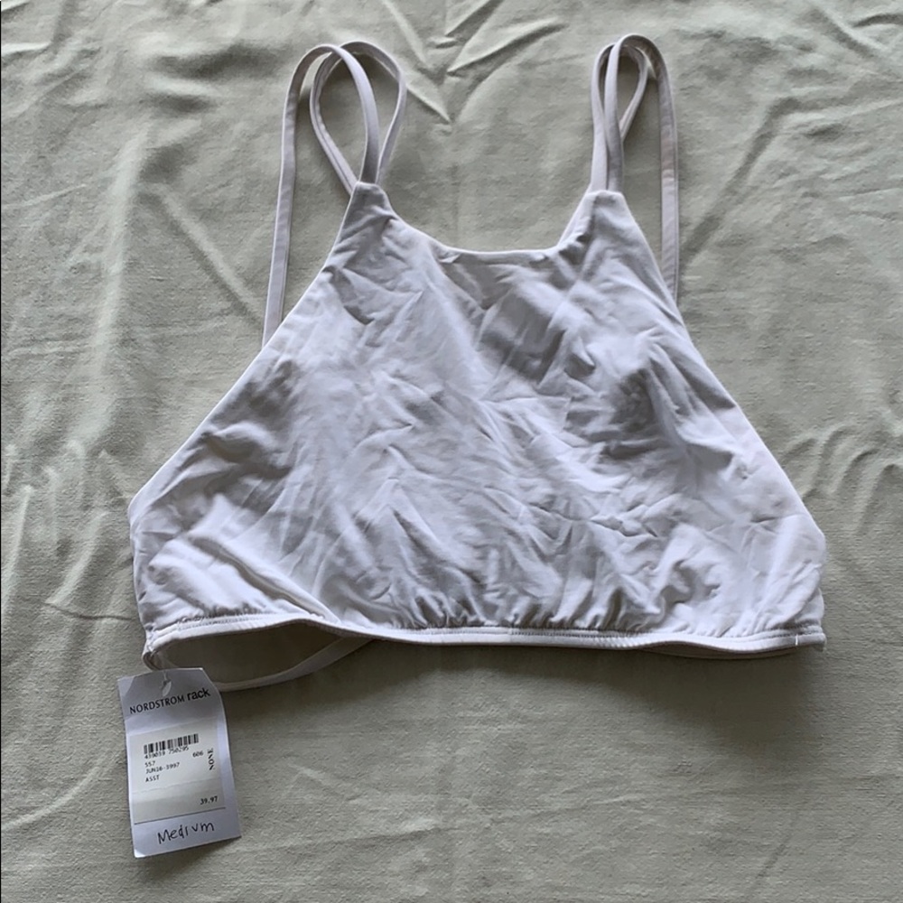 Frankies Bikinis White Bikini Top